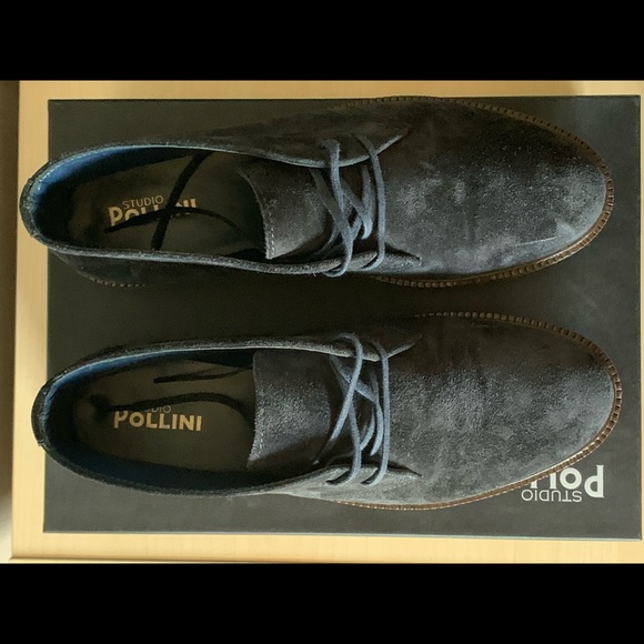 Pollini blue suede ankle boots, blue, size 39 - Picture 1 of 8